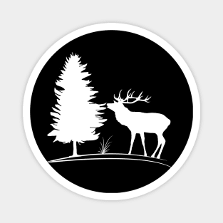 deer, stag, wild animals, hunting, hunter, trees, forester Magnet